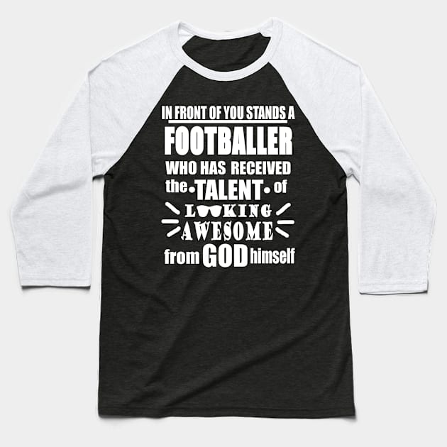 Football Player Gift Fitness Model Gym Baseball T-Shirt by FindYourFavouriteDesign